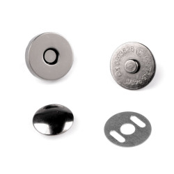 Capse magnetice cu nit, ø14 mm - Nichel negru (20 Seturi)