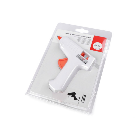 Pistol de lipit, set cu lipici, ø7 mm - Alb (3 Bucăți)