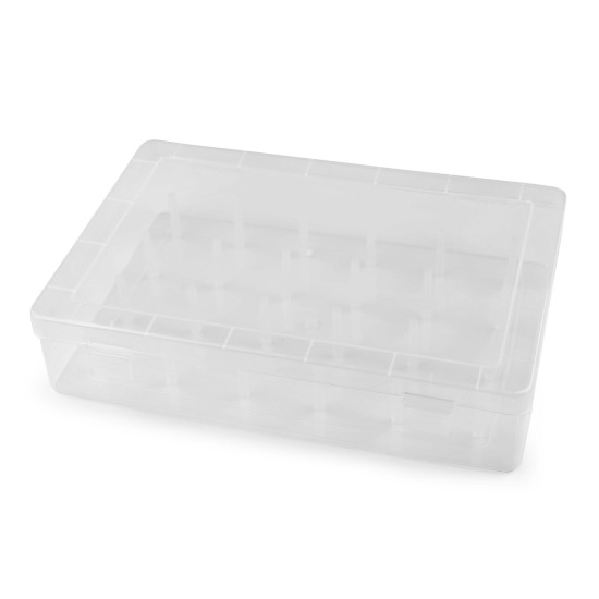 Cutie de plastic pentru papiote 24 bucăți - Transparent (5 Bucăți) Cutie de plastic pentru papiote 24 bucăți - Transparent (5 Bucăți)