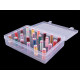 Cutie de plastic pentru papiote 24 bucăți - Transparent (5 Bucăți) Cutie de plastic pentru papiote 24 bucăți - Transparent (5 Bucăți)