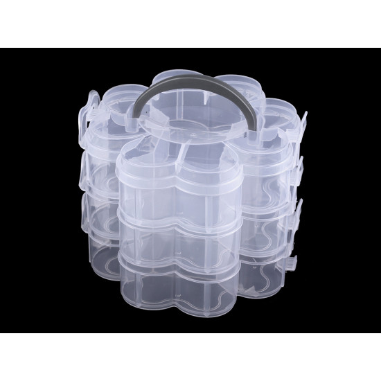 Cutie din plastic / organizator pliabil 3 etaje - Transparent (10 Bucăți) Cutie din plastic / organizator pliabil 3 etaje - Transparent (10 Bucăți)