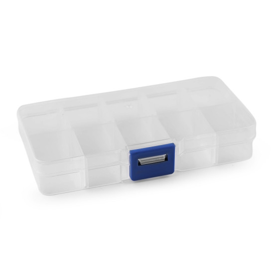 Cutie / organizator din plastic 6,8x12,7x2,2 cm - Transparent (16 Bucăți) Cutie / organizator din plastic 6,8x12,7x2,2 cm - Transparent (16 Bucăți)
