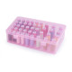Cutie de plastic pentru 42 de papiote de ata - Roz deschis (1 Bucată) Cutie de plastic pentru 42 de papiote de ata - Roz deschis (1 Bucată)