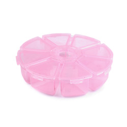 Cutie / organizator din plastic ø10 cm - Roz deschis (1 Bucată)
