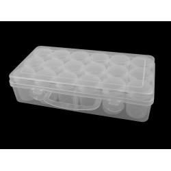 Cutie / organizator din plastic cu 18 cutii - Transparent (1 Bucată)