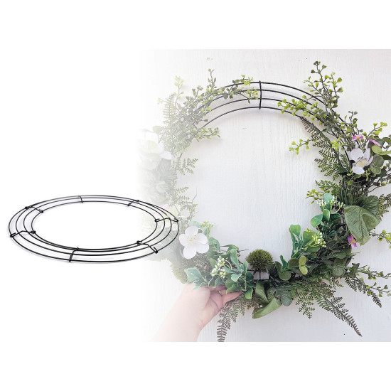 Baza de sarma pentru coroana ø35 cm - Negru (4 Bucăți) Baza de sarma pentru coroana ø35 cm - Negru (4 Bucăți)