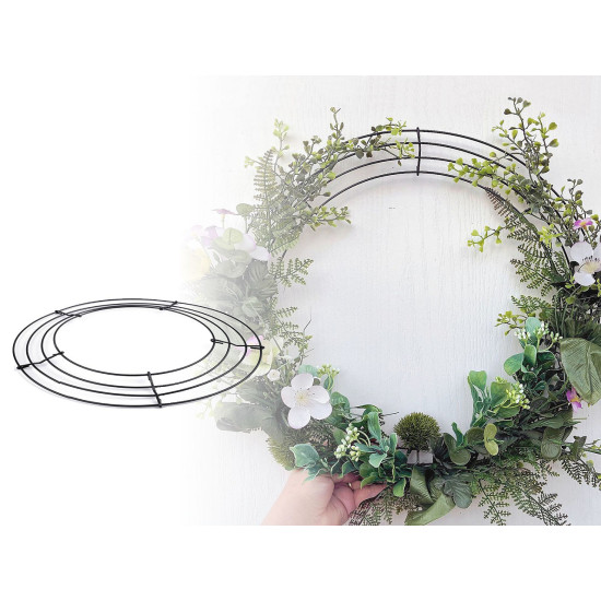 Baza de sarma pentru coroana ø25 cm - Negru (1 Bucată) Baza de sarma pentru coroana ø25 cm - Negru (1 Bucată)