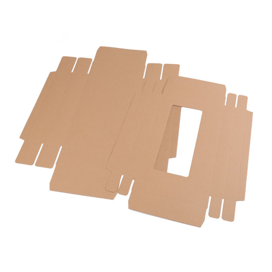 Cutie cu fereastră - Maro natural (10 Bucăți) Cutie cu fereastră - Maro natural (10 Bucăți)