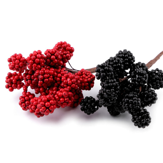 Mure și zmeură artificiale - Negru (3 Buchete)