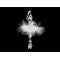 Dekoration ballerina, schwan mit glitzer, weihnachtsbaumschmuck zum aufhängen - Transparent (1 Stück)