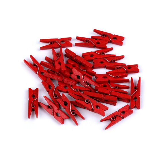 Mini clesti din lemn 3x26 mm - Alb (120 Bucăți)