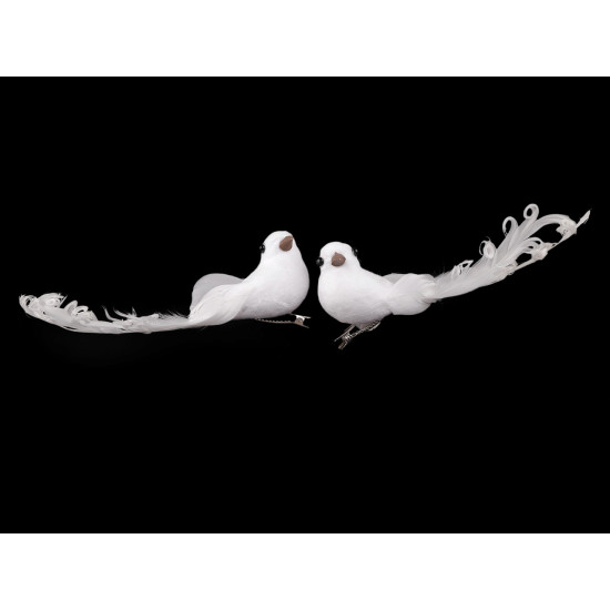 Decorațiune porumbiță cu clemă - Alb (6 Bucăți) Decorațiune porumbiță cu clemă - Alb (6 Bucăți)