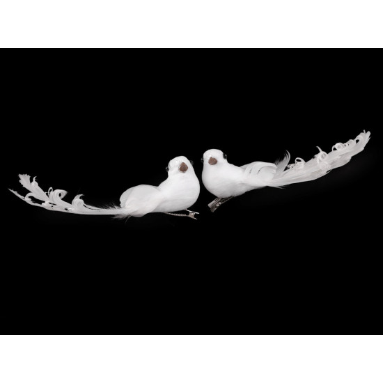 Decorațiune porumbiță cu clemă - Alb (6 Bucăți) Decorațiune porumbiță cu clemă - Alb (6 Bucăți)