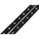 Bandă cu capse pentru confecții textile / body, lățime 20 mm - Negru (90 Metri) Bandă cu capse pentru confecții textile / body, lățime 20 mm - Negru (90 Metri)