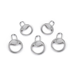 Carabiniă metalică, tragator fermoar 12 mm - Nichel (1 Bucată)