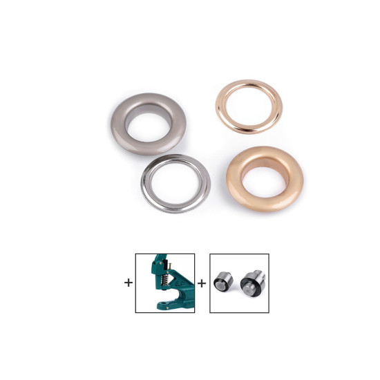 Ocheti metalici  ø16 mm - Nichel (33 Perechi)
