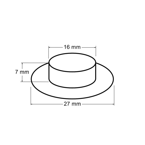 Ocheti metalici  ø16 mm - Nichel (33 Perechi)