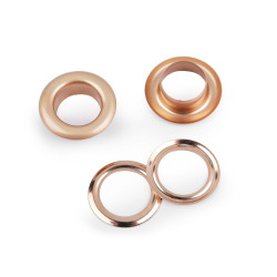 Ocheti metalici ø10 mm - Auriu rose (10 Perechi)