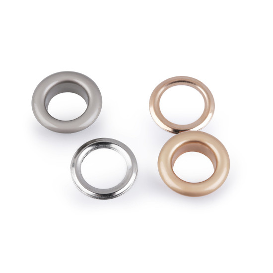 Ocheti metalici ø10 mm - Auriu rose (10 Perechi) Ocheti metalici ø10 mm - Auriu rose (10 Perechi)