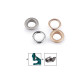 Ocheti metalici ø10 mm - Auriu rose (10 Perechi) Ocheti metalici ø10 mm - Auriu rose (10 Perechi)