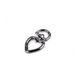 Carabina metalica inima 15 mm - Nichel negru (1 Bucată)