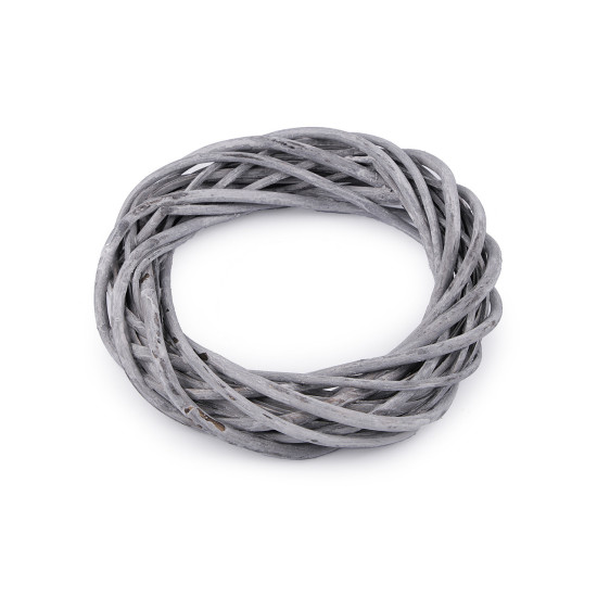 Coroană din răchită ø20 cm - Alb (1 Bucată)