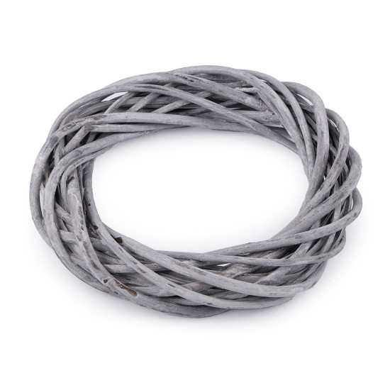 Coroană din răchită ø25 cm - Gri neutral (1 Bucată)