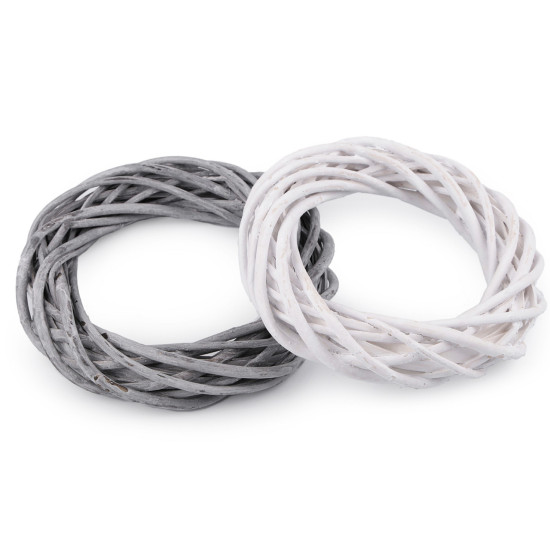 Coroană din răchită ø25 cm - Gri neutral (1 Bucată)