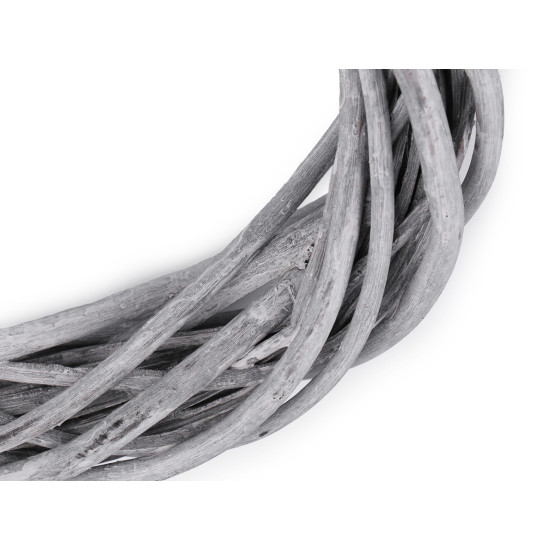 Coroană din răchită ø25 cm - Gri neutral (1 Bucată)