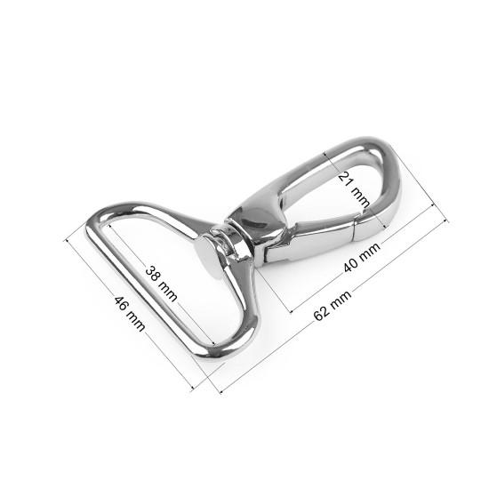 Carabină metalică 38 mm - Alamă antică (20 Bucăți)