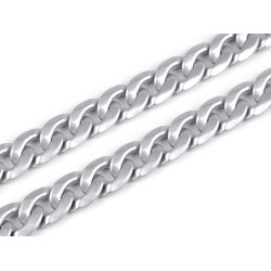 Lant de design pentru decorarea hainelor si accesoriilor, latime 12 mm - Argintiu (1 Metru)