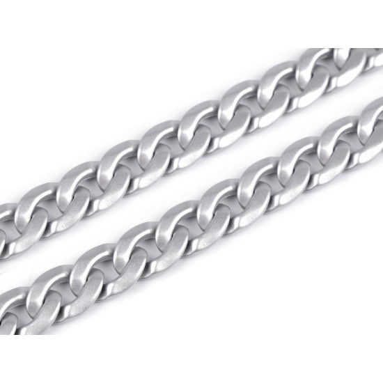 Lant de design pentru decorarea hainelor si accesoriilor, latime 12 mm - Argintiu (1 Metru) Lant de design pentru decorarea hainelor si accesoriilor, latime 12 mm - Argintiu (1 Metru)