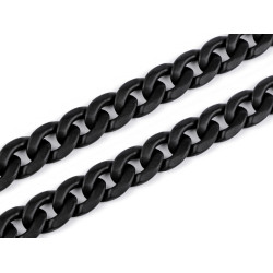 Lant de design pentru decorarea hainelor si accesoriilor, latime 12 mm - Negru (1 Metru)