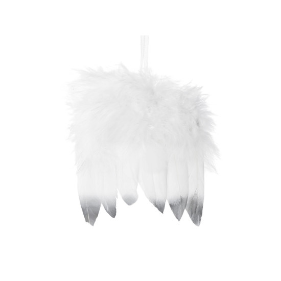 Decoratiune aripi de inger cu efect metalizat - Alb (1 Bucată) Decoratiune aripi de inger cu efect metalizat - Alb (1 Bucată)