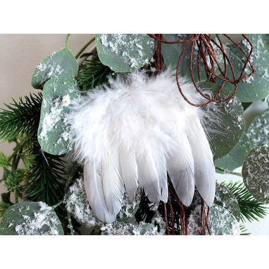 Decoratiune aripi de inger cu efect metalizat - Alb (1 Bucată) Decoratiune aripi de inger cu efect metalizat - Alb (1 Bucată)