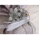 Decoratiune pasăre cu clemă - Argintiu (1 Bucată) Decoratiune pasăre cu clemă - Argintiu (1 Bucată)