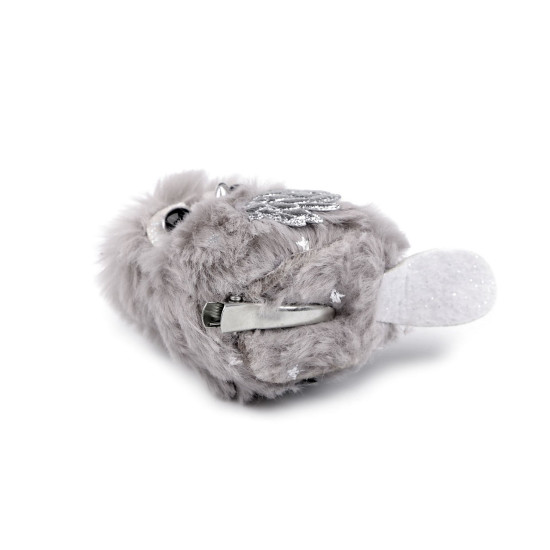 Bufniță cu clemă - Gri deschis (1 Bucată) Bufniță cu clemă - Gri deschis (1 Bucată)
