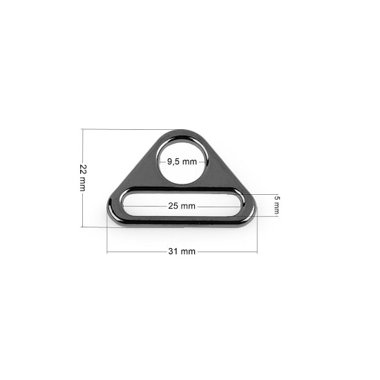 Catarama / accesoriu confectii triunghi 25 mm - Alamă antică (100 Bucăți) Catarama / accesoriu confectii triunghi 25 mm - Alamă antică (100 Bucăți)