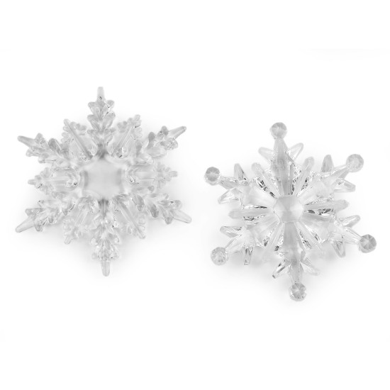 Fulgi de zapada decorativi ø10; 11 cm - Transparent (12 Bucăți) Fulgi de zapada decorativi ø10; 11 cm - Transparent (12 Bucăți)