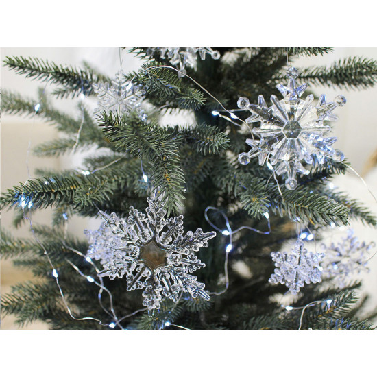 Fulgi de zapada decorativi ø10; 11 cm - Transparent (12 Bucăți) Fulgi de zapada decorativi ø10; 11 cm - Transparent (12 Bucăți)