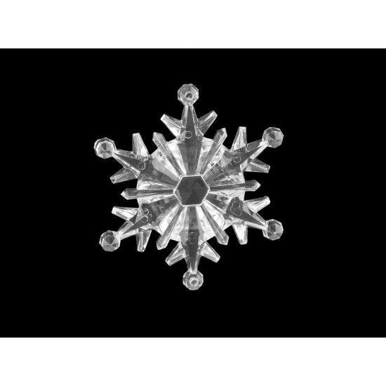 Fulgi de zapada decorativi ø75 mm - Transparent (10 Bucăți)