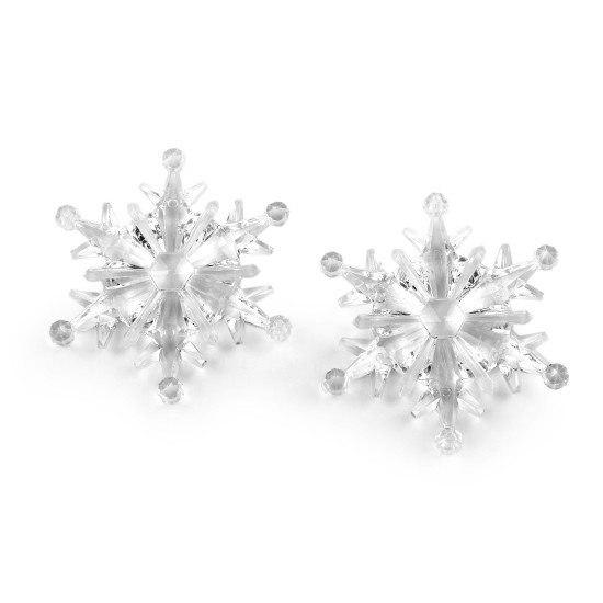 Fulgi de zapada decorativi ø75 mm - Transparent (10 Bucăți)