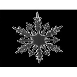 Fulgi de nea decorativi  ø16 cm - Transparent (1 Bucată)