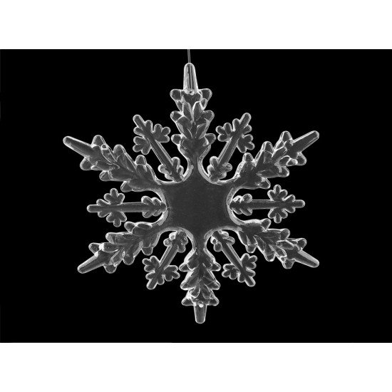 Fulgi de nea decorativi  ø16 cm - Transparent (1 Bucată)