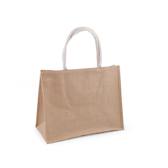 Geanta de iuta decorabila 45x36 cm - Ecru natural (3 Bucăți)