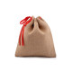 Saculet de iuta cu panglica 25x30 cm - Ecru natural (10 Bucăți) Saculet de iuta cu panglica 25x30 cm - Ecru natural (10 Bucăți)