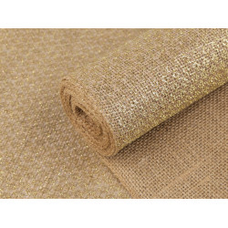 Iuta naturala cu lurex latime 30 cm - Ecru natural (10 Metri)