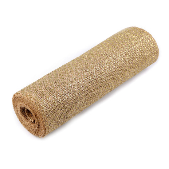 Iuta naturala cu lurex latime 30 cm - Ecru natural (5 Metri) Iuta naturala cu lurex latime 30 cm - Ecru natural (5 Metri)