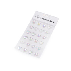 Inimioare autoadezive efect ab - Cristal ab (1 Card)