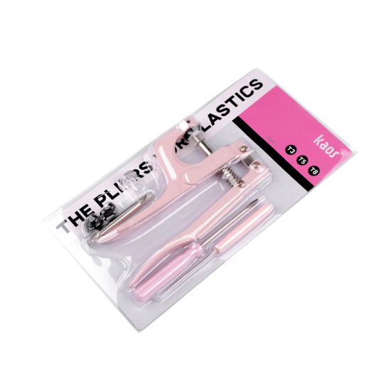 Presa manuala pentru capse - Roz deschis (1 Set) Presa manuala pentru capse - Roz deschis (1 Set)